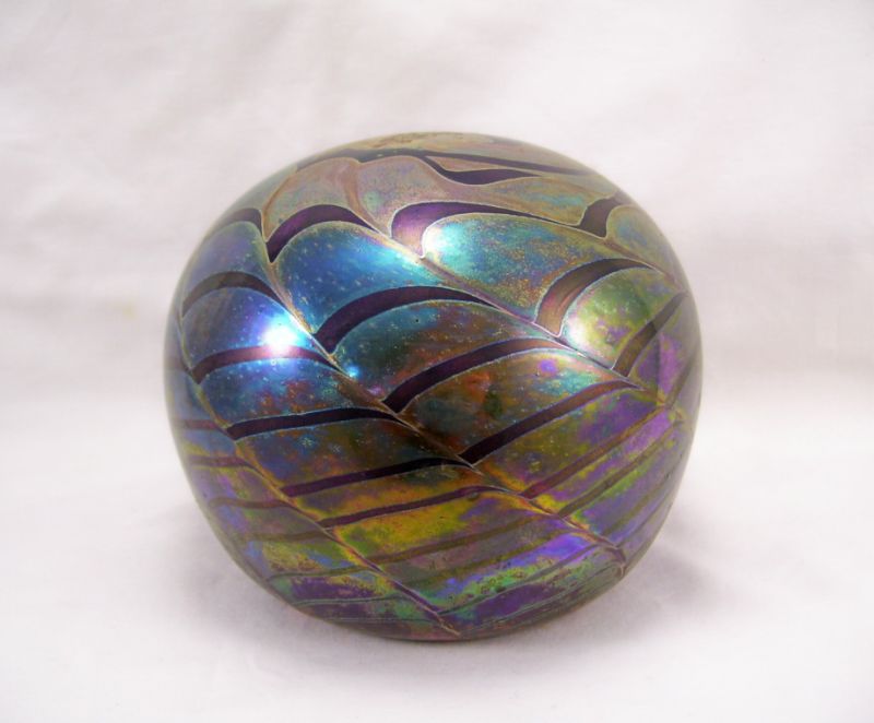 Appraisal: Art Glass Ball by Stephen Fellerman Stephen Fellerman graduated from