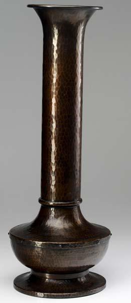 Appraisal: ROYCROFT Hammered copper American Beauty vase for the Grove Park