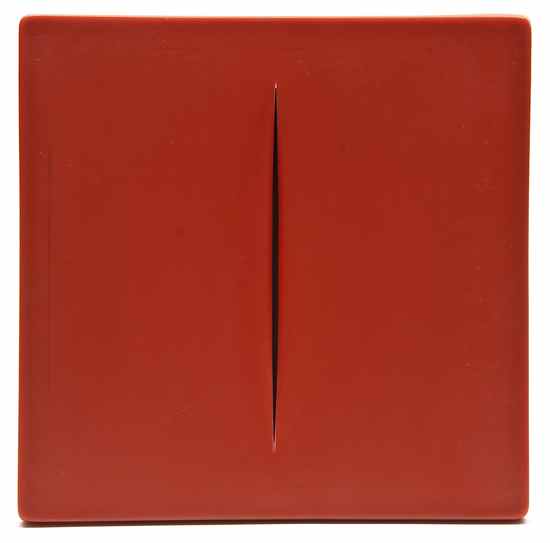 Appraisal: Lucio Fontana - Concetto Spaziale R M the rare white