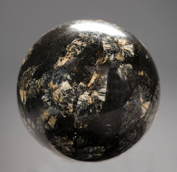 Appraisal: Chiastolite Sphere Keivy Kola Peninsula Russia A variety of andalusite