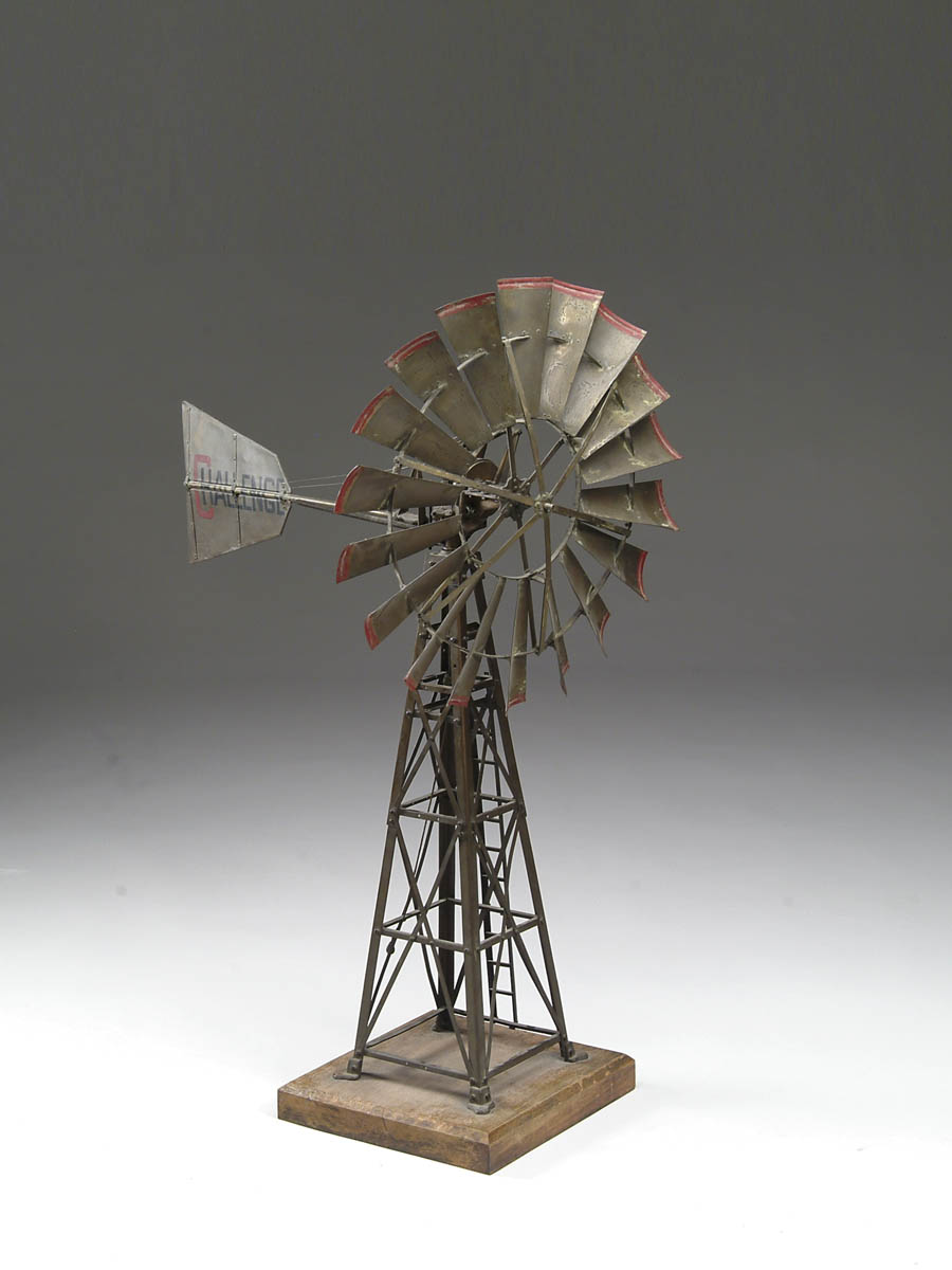 Appraisal: CHALLENGE BRASS WINDMILL SALESROOM SALESMAN SAMPLE Fabulous working miniature windmill