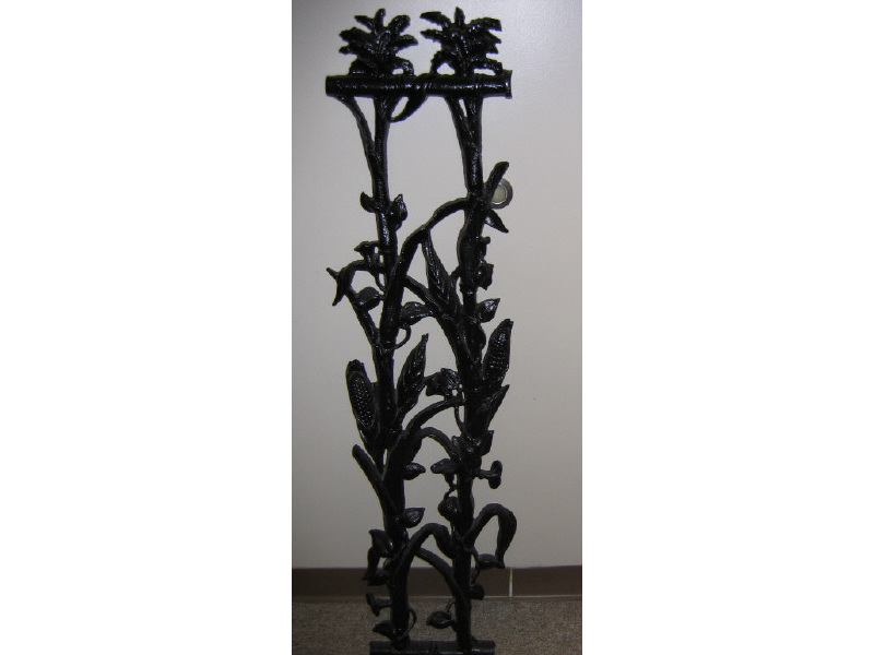 Appraisal: NEW ORLEANS CAST IRON FENCE SECTION depicting two corn stalks