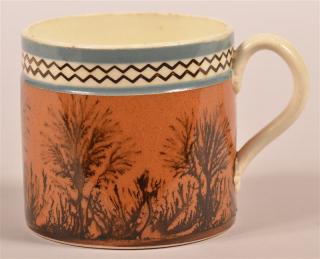 Appraisal: Seaweed Mocha Decorated Mug Seaweed Mocha Decorated Soft Paste China