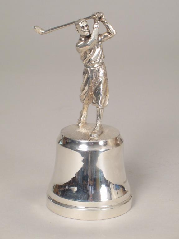 Appraisal: A George VI Table Bell surmounted by a golfer Birmingham