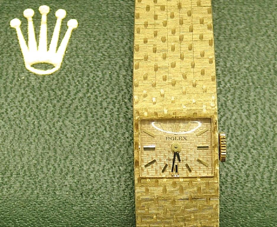 Appraisal: Rolex Precision 's k lady's bracelet watch reference jewel mm