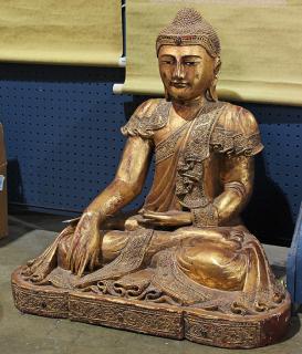 Appraisal: Gilt buddha Gilt buddha