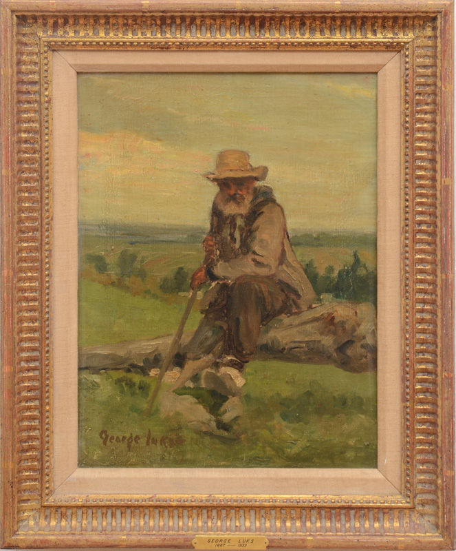 Appraisal: ATTRIBUTED TO GEORGE LUKS - PEG LEG PETE Oil on