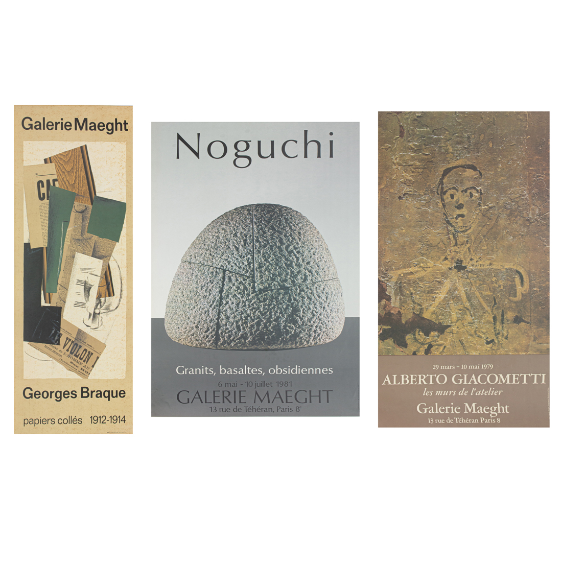 Appraisal: lot of Galerie Maeght exhibition posters for Alberto Giacometti Georges