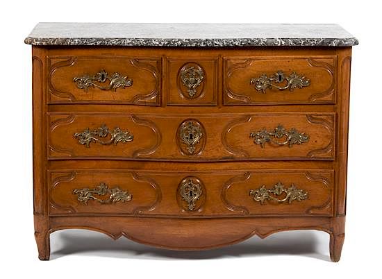 Appraisal: A French Provincial Carved Walnut Commode Height x width x