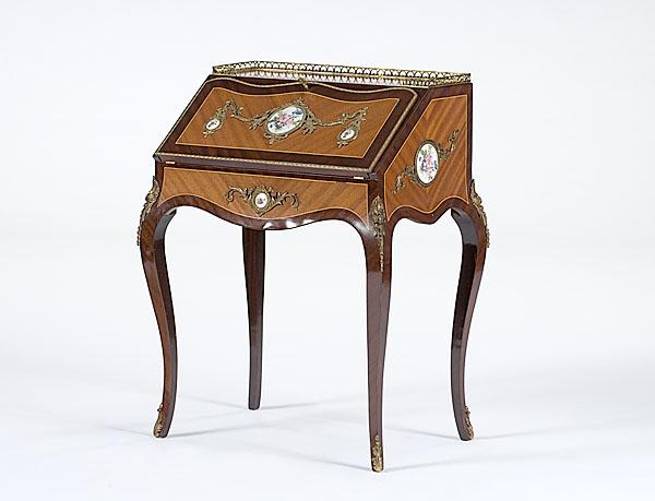 Appraisal: LOUIS XV-STYLE BON HEURE DU JOUR A th century Louis