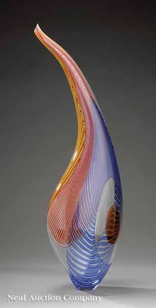 Appraisal: Lino Tagliapietra Italian b Dinosaur hand-blown glass signed on bottom