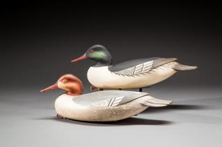 Appraisal: Merganser Pair by Robert Bob White b Merganser PairRobert Bob