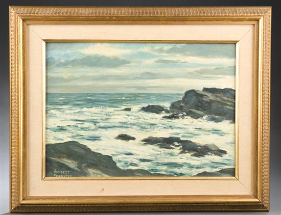 Appraisal: Foerster Herbert Am th century Scene of the rocky coast