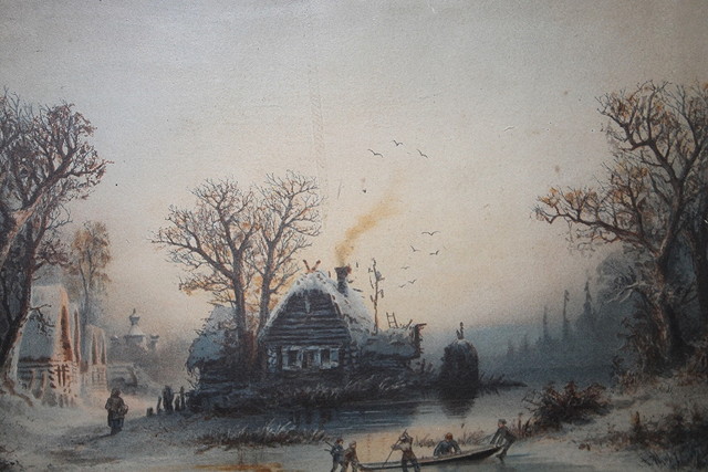 Appraisal: A collection of mid th Century watercolours and pencil sketches