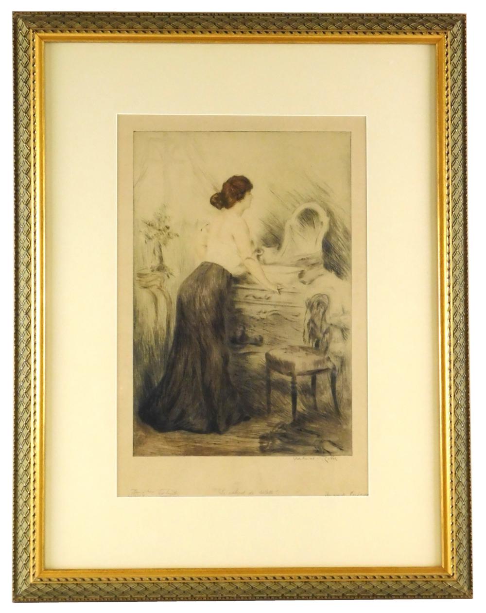 Appraisal: Manuel Robbe French - Cabinet de Toilette aquatint and drypoint