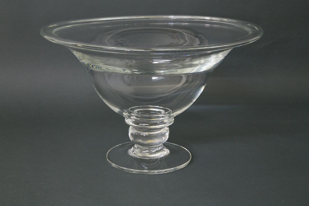 Appraisal: Simon Pearce Blown Glass Signed Shallow Fruit Bowl Simon Pearce