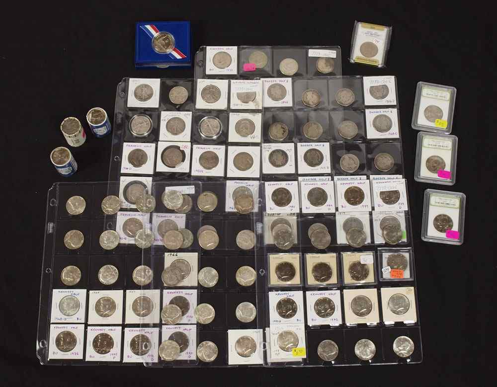 Appraisal: COLLECTION OF US SILVER AND LATER HALF DOLLARS To include