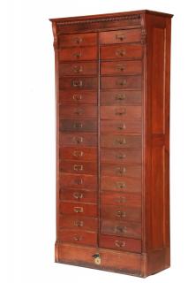 Appraisal: LAWYER'S FILE CABINET Circa Mahogany Vertical File Cabinet having a