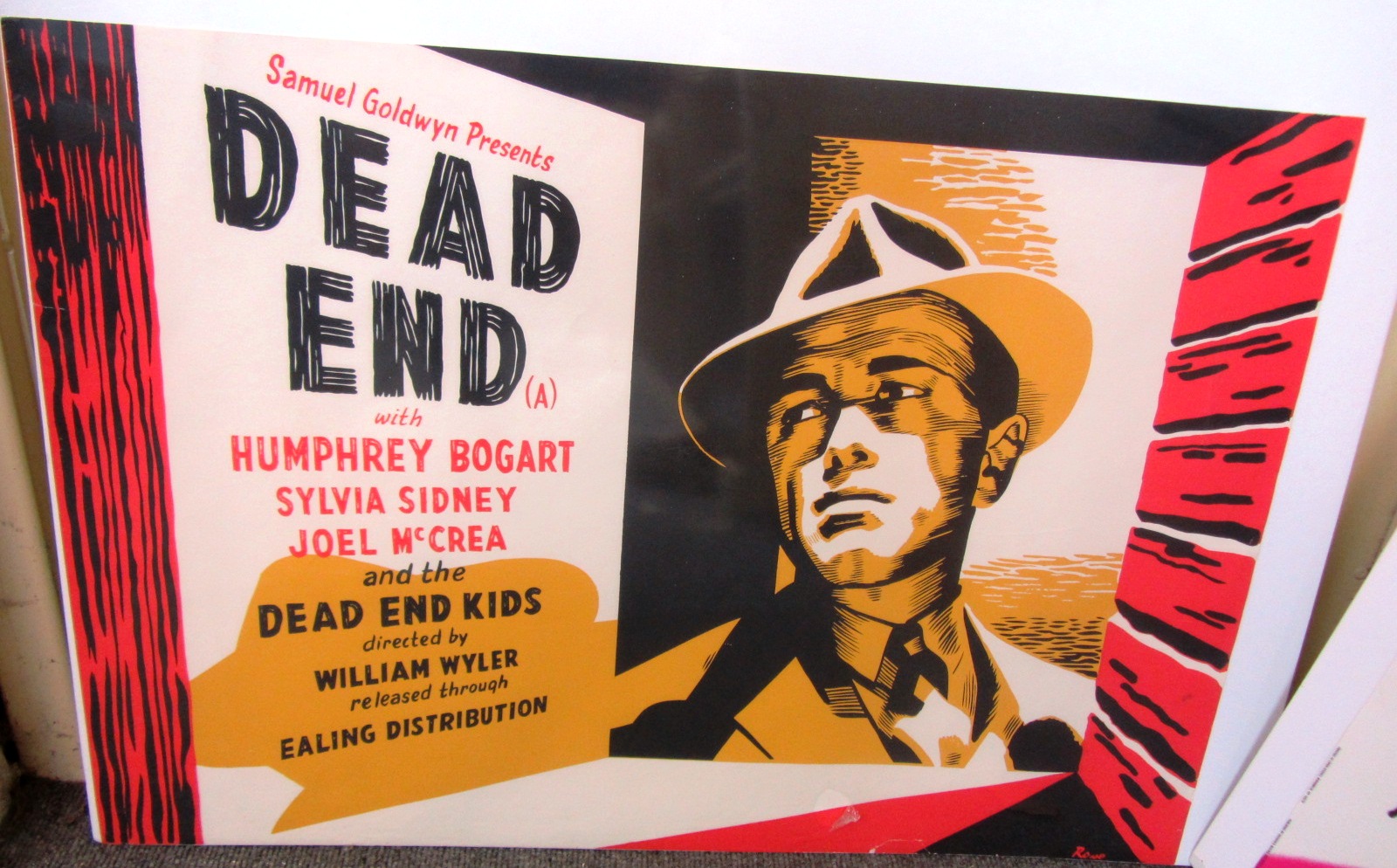 Appraisal: A vintage film poster Cliff Rowe - Dead End re-release