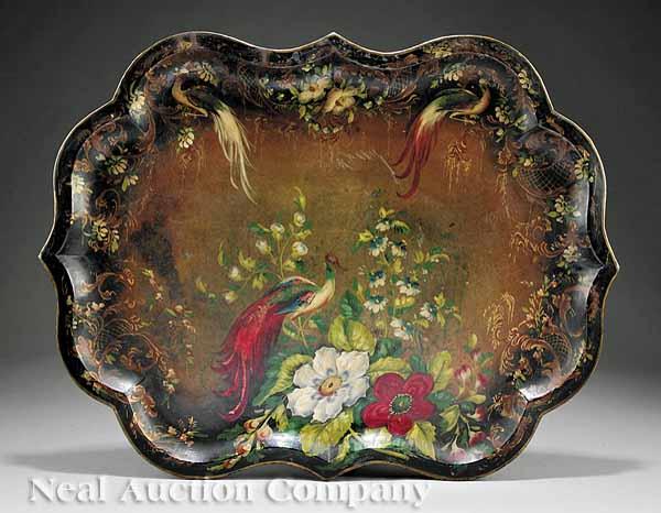 Appraisal: An English T le Peinte Tray mid- th c the