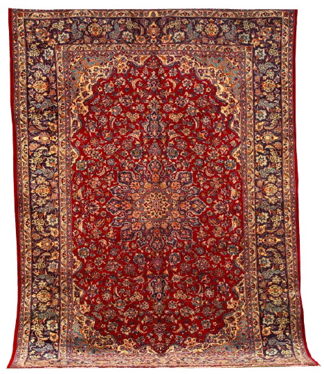 Appraisal: Semi-Antique Persian Isfahan Carpet ' x '