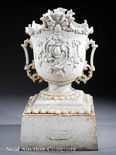 Appraisal: An American Cast Iron Garden Urn in the Rococo Taste