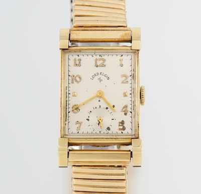 Appraisal: A Gentleman's Lord Elgin k Gold Wrist Watch k yellow