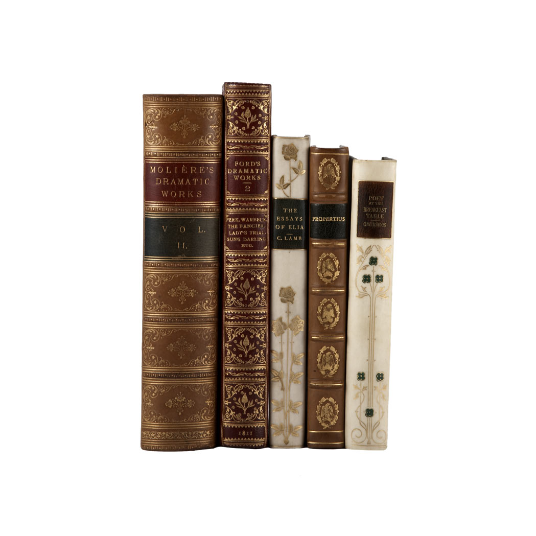 Appraisal: FINE BINDINGS Group of approximately fifty volumes bound in full