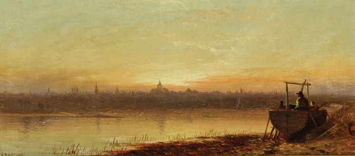 Appraisal: CHARLES H GIFFORD American - New Bedford View at Sunset