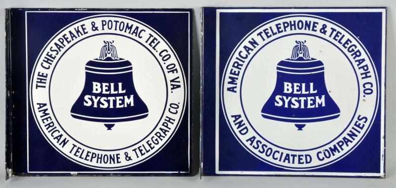 Appraisal: Lot of Porcelain Bell System Flange Signs Condition Excellent Plus