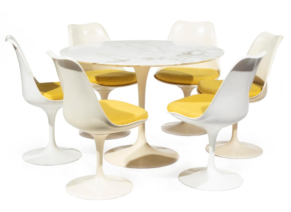 Appraisal: Eero Saarinen for Knoll Tulip Dining Set s- s incl