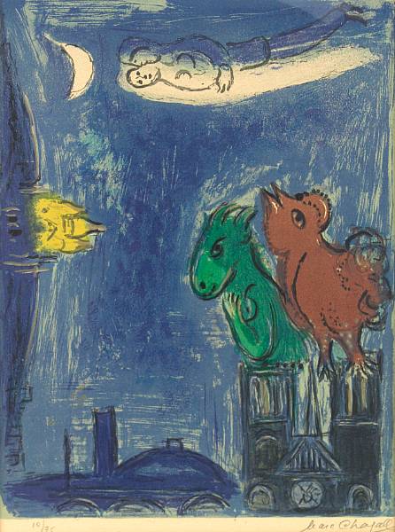 Appraisal: Marc Chagall Russian French - Les Monstres de Notre-Dame M