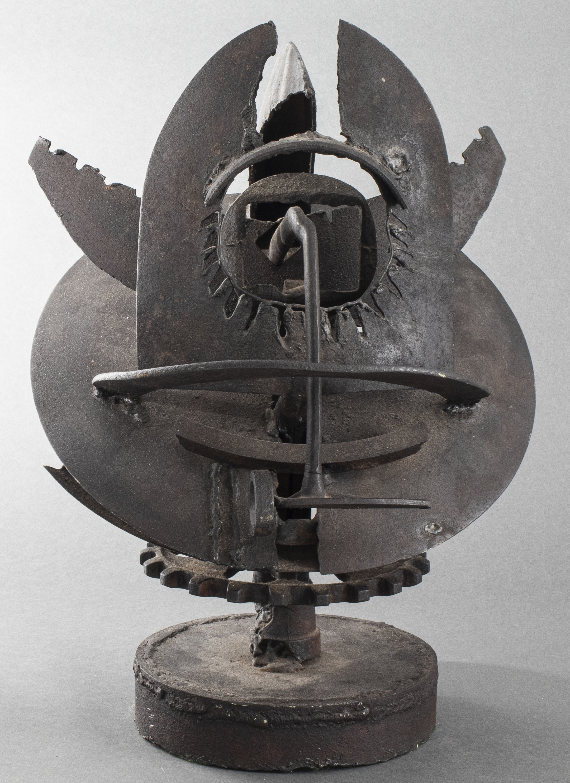 Appraisal: PICASSO MANNER MODERN STEEL IRON SCULPTURE Modern steel and iron