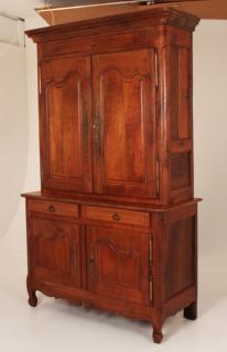 Appraisal: TH C PROVINCIAL FRENCH CHERRY BUFFET DEUX CORPS PROVINCIAL FRENCH