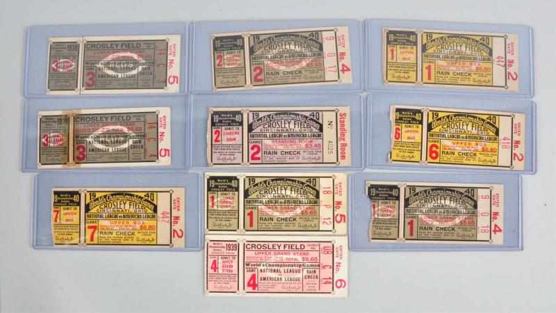 Appraisal: Lot of Cincinnati World Series Ticket Stubs Description and Tickets