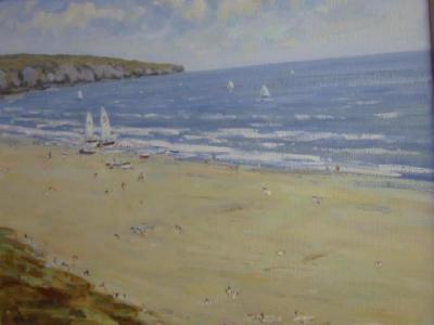 Appraisal: NEVILLE BARKER The Beach at Sands End signed x gilt