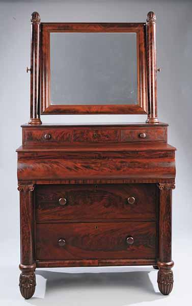 Appraisal: An American Classical Mahogany Gentleman s Dressing Chest early th