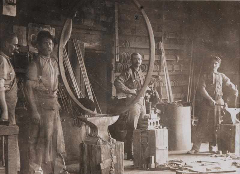 Appraisal: F B LUCE JAMESTOWN NY C BLACKSMITH'S WORKSHOP Silver print