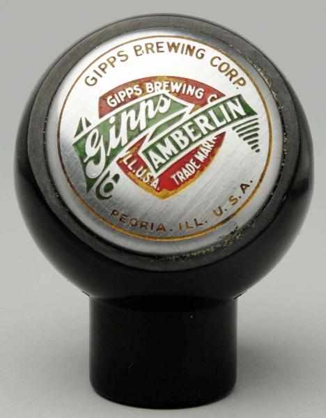 Appraisal: Gipps Amberlin Beer Tap Knob Wear and light scratching to