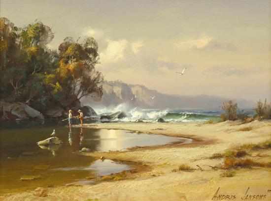 Appraisal: Andris Jansons born Sandy Inlet NSW oil on canvas on