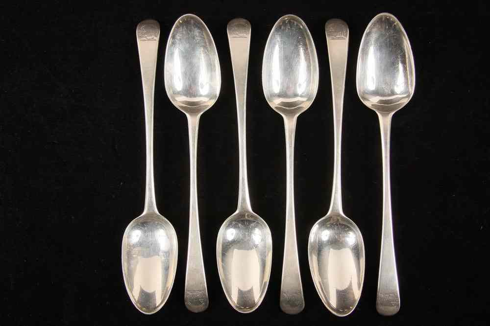 Appraisal: SET TH C ENGLISH STERLING SPOONS - Set of Six