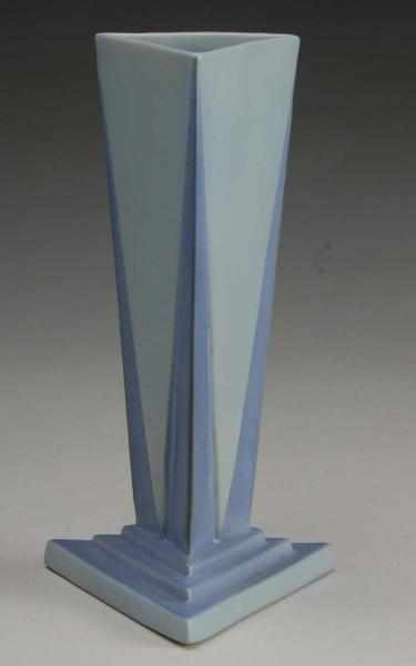 Appraisal: Roseville Futura Small Blue Triangle Vase Description Shape - Deco