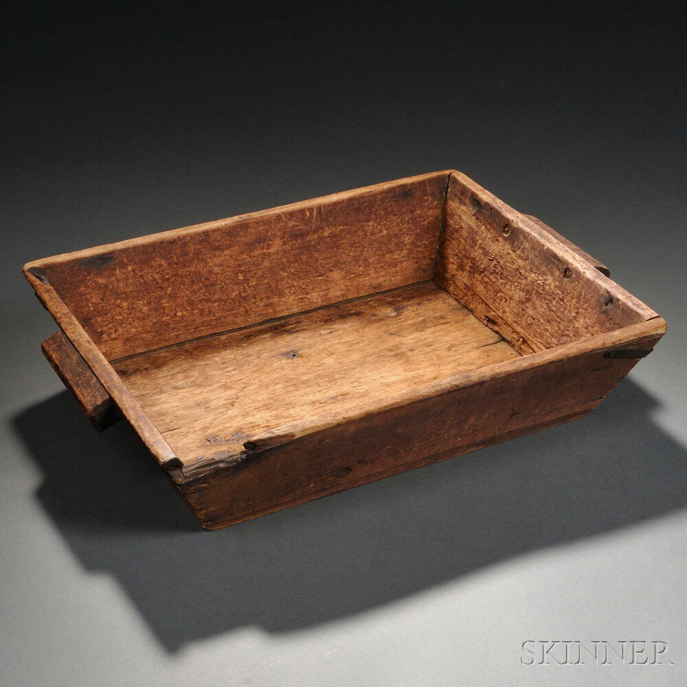 Appraisal: Shaker Pine Tray th century rectangular tray with canted sides