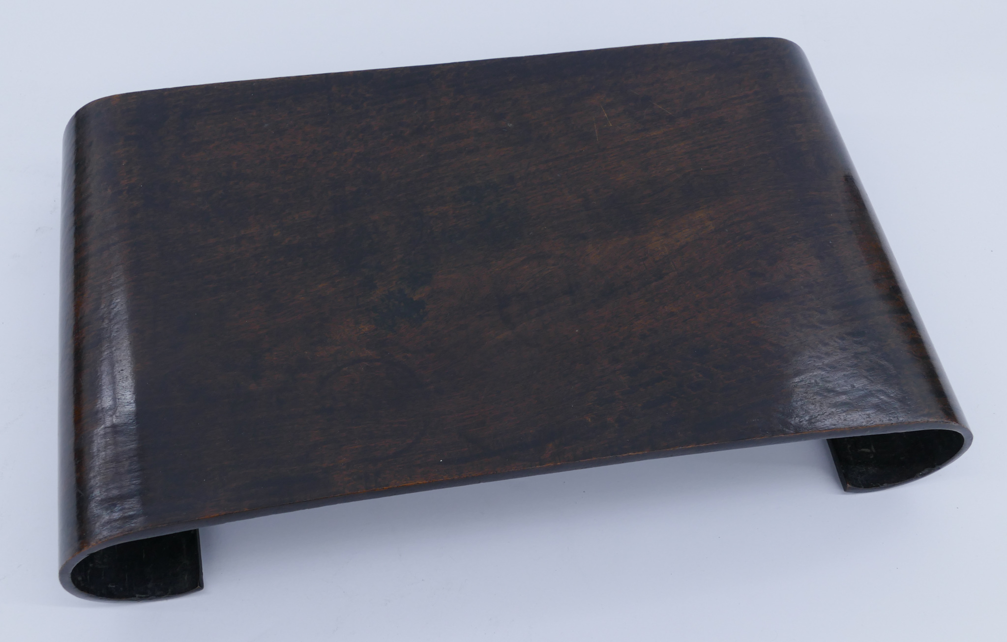 Appraisal: Chinese Qing Rosewood Scrolled Stand ''x ''x '' A dark