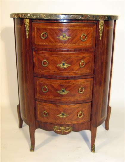 Appraisal: Pair of Transitional style kingwood and tulipwood commodes early th