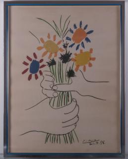 Appraisal: Picasso Bouquet of Peace Petite Fleurs Print From his work