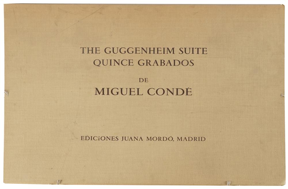 Appraisal: MIGUEL CONDE B THE GUGGENHEIM SUITE comprising prints on wove