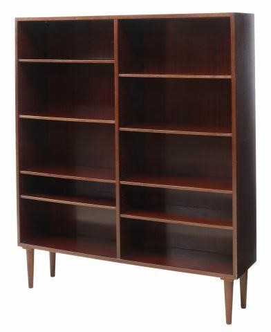 Appraisal: Danish mid-century modern rosewood bookcase manufactured by Omann Jun c