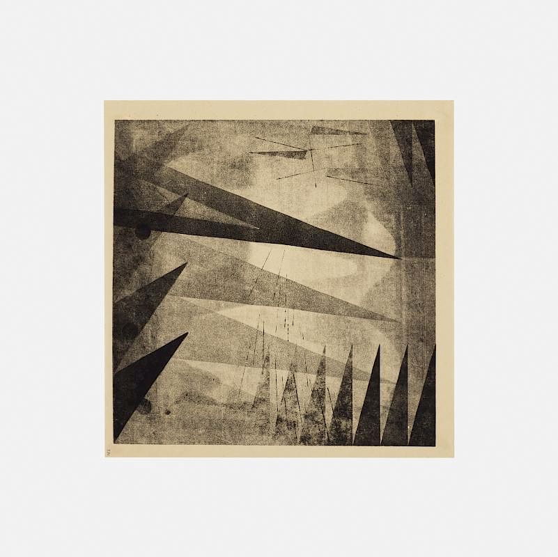 Appraisal: Harry Bertoia Untitled Monoprint from the Synchromy series Harry Bertoia