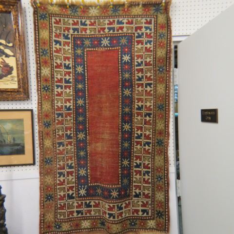 Appraisal: Persian Kazak Style Handmade Rug arrow star variation ' x